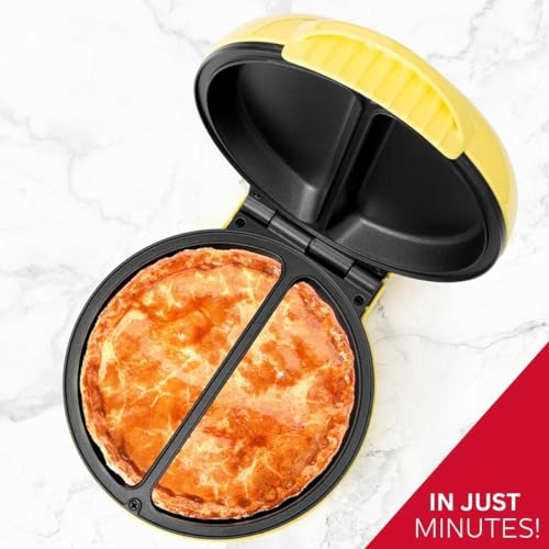 Holstein Housewares - Non-Stick Omelet & Frittata Maker, Yellow/Stainless Steel - Makes 2 Individual Portions Quick & Easy