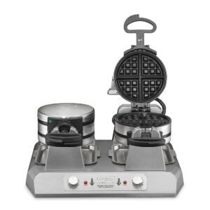 waring commercial ww300bx double side by side belgian waffle maker, coated non stick cooking plates, produces 75 waffles per hour,208v, 2700w, 6-15 phase plug