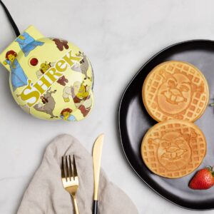 uncanny brands shrek mini waffle maker - kitchen appliance