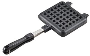 yoshikawa sj2275 waffle maker, single, fluorine treatment, for gas stoves, black, 13.6 x 5.6 x 1.3 inches (34.5 x 14.3 x 3.2 cm)