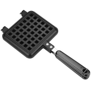 Waffle Maker, Non-Stick Belgian Waffle Maker Panini Press Stainless Steel Breakfast Sandwich MakerWaffle Iron Maker Machine Grilled Cheese Maker, 5.5" x 12.4" Stove Top Waffle Iron Pan