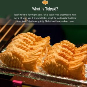 AYNEFY Taiyaki Pan, Taiyaki Fish Shape Cake Maker Non Stick Taiyaki Double Baking Pan Waffle Baking with Black Anti Scalding Handle for Home Kitchen