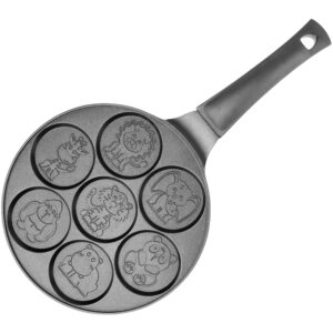 Animal Mini Pancake Pan - Make 7 Unique Flapjack Zoo Animals, Including a Elephant, Giraffe and More- Nonstick Pan Cake Maker Griddle for Breakfast Fun & Easy Cleanup, Unique Holiday Breakfast or Gift