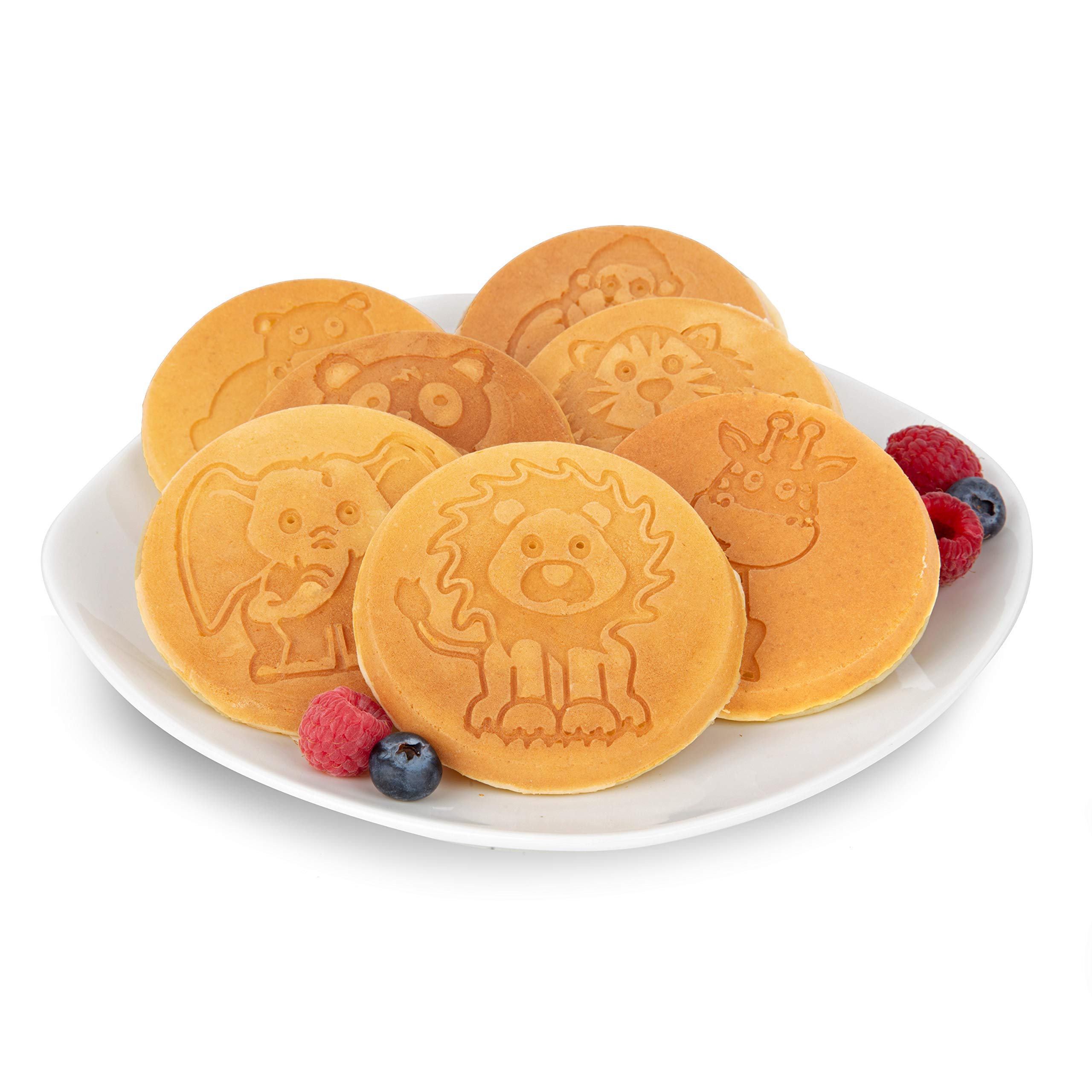 Animal Mini Pancake Pan - Make 7 Unique Flapjack Zoo Animals, Including a Elephant, Giraffe and More- Nonstick Pan Cake Maker Griddle for Breakfast Fun & Easy Cleanup, Unique Holiday Breakfast or Gift