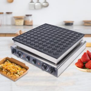 Mini Pancake Maker, 110V Nonstick Dutch Pancake Machine 100Pcs 1.8 Inch Each Poffertje Mini Waffle Pancake Baker