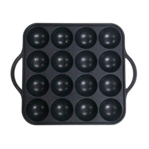 upit 16-holes takoyaki maker pan plate for stovetop, nonstick coating aluminum, 7.7 x 7.7 inches