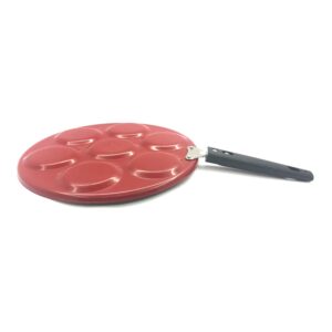 NonStick Mini Uttapam Pan Mini Pancake Maker Mini Crepe pan Idli Pan Pancake Multi-Snack Maker Aluminium Uttapam Tawa Mini Pancake Tava 7 Cavity (275mm)