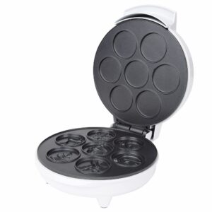 Christmas Holiday Waffle Maker w 6 Edible Food Markers- Make X-Mas Breakfast Fun w Delicious Decorated Pancakes or Waffles- Electric Nonstick Waffler Iron, Fun Gift for Kids & Adults, Family Activity