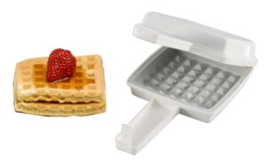 home-x microwavable classic square belgian waffle maker