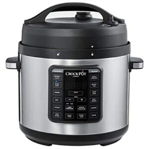 crock-pot 2100467 express easy release | 6 quart slow, pressure, multi cooker, stainless steel
