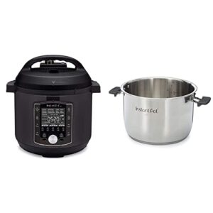 instant pot pro 10-in-1 pressure cooker (8qt, 0) + stainless steel inner pot with handles