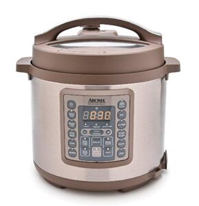 aroma housewares professional mtc-8016 digital pressure cooker, 6 quart, brown