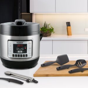 NuWave 6Qt Nutri-Pot Digital Pressure Cooker with bonus accessories & 5-piece Utensil Set