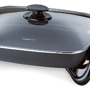 Presto Electric Skillet 1500 W 16 In. Cast Aluminum, Non-Stick Inside & Out, With Glass Cover