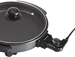 OVENTE SK10112B Round Electric Frying Pan, Black