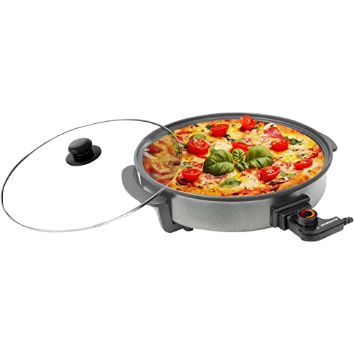 OVENTE SK10112B Round Electric Frying Pan, Black