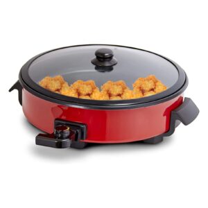 14" family-sized nonstick electric skillet - serves 4 to 6 people (5qt.)
