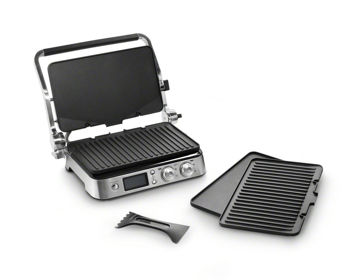 De'Longhi America CGH1020D Livenza All Day Combination Contact Grill and Open Barbecue, Stainless Steel