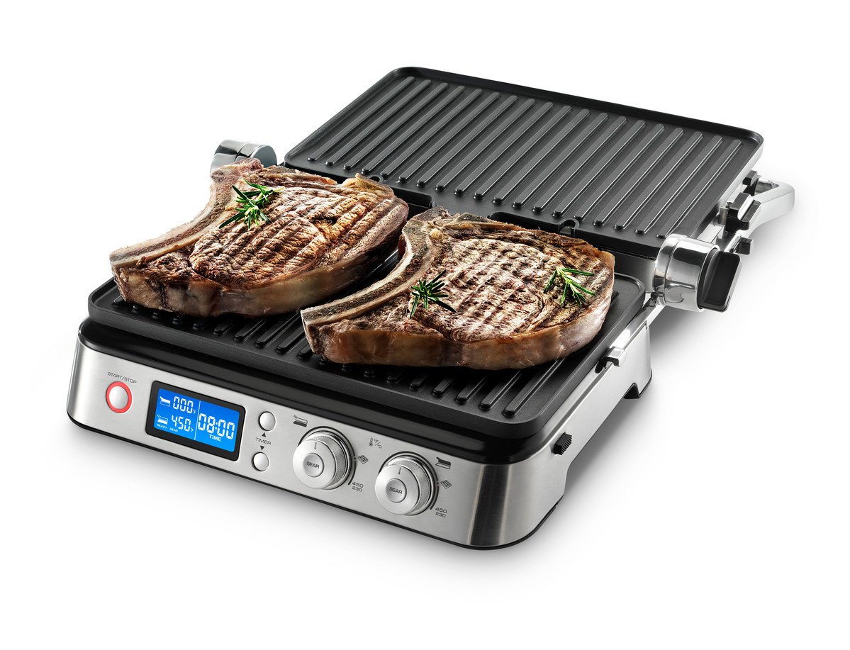 De'Longhi America CGH1020D Livenza All Day Combination Contact Grill and Open Barbecue, Stainless Steel