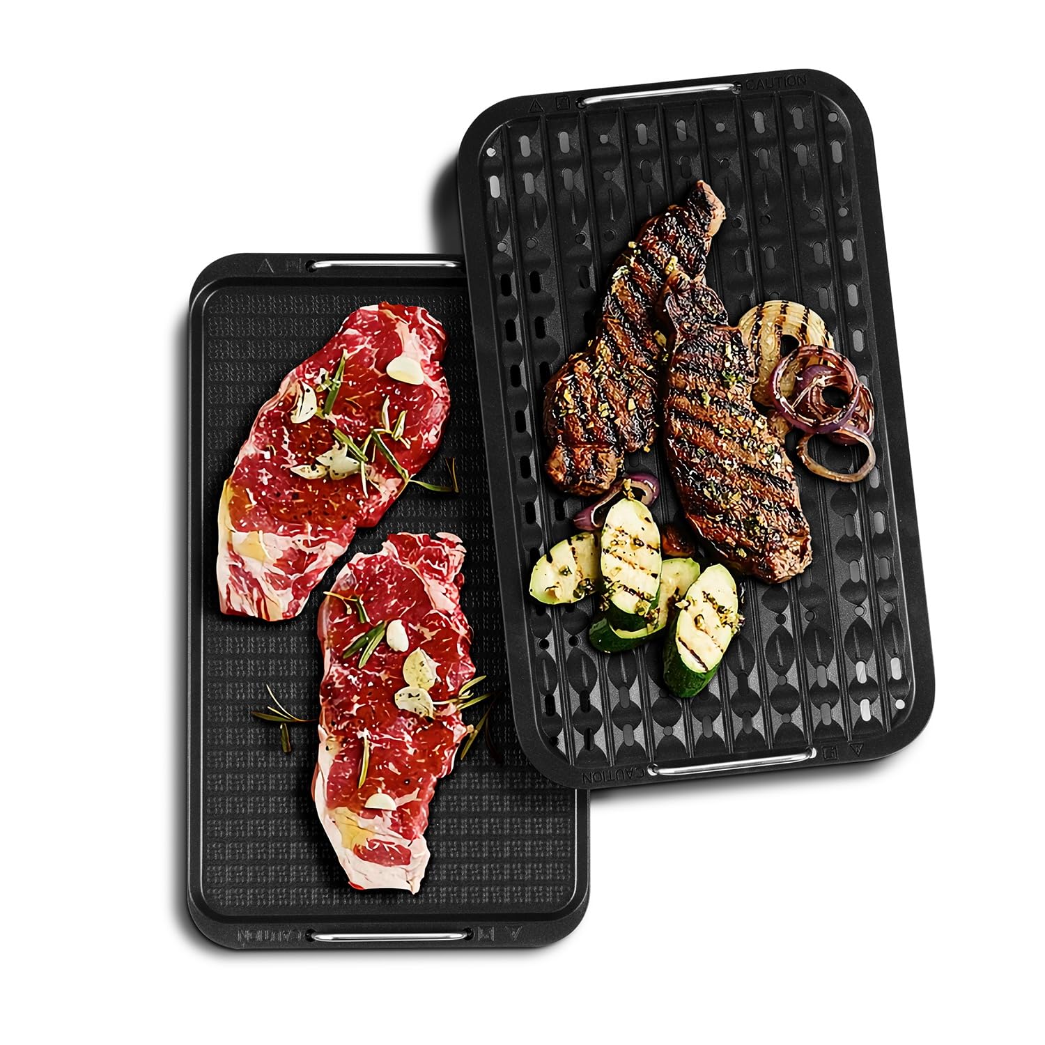 Techwood Indoor Smokeless Grill, 1500W Electric BBQ Grill and Non-Stick Grill Plates with Temperature Control, Removable Drip Tray, Tempered Glass Lid, Red