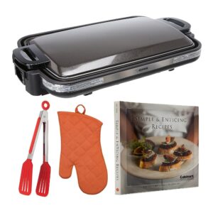 zojirushi ea-dcc10 gourmet sizzler electric griddle bundle with free cookbook, oven mitt and flipper tongs (4 items)