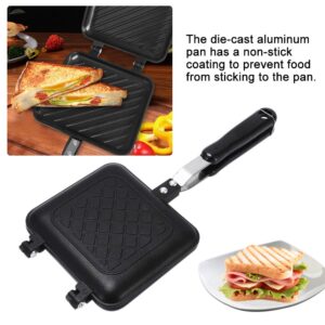 Sandwich Maker, Double-Coated Non-Stick Grilled Sandwich and Panini Maker, Hot Sandwich Maker Pan Nonstick Aluminum Flip Pan