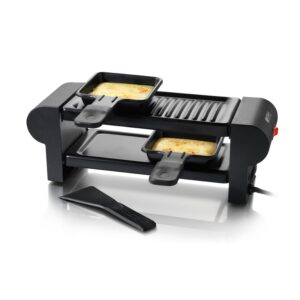 boska raclette grilling set - partyclette grilling to go set - suitable for cheese, meat, fish, and vegetables - portable non-stick - dishwasher safe wedding registry items