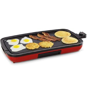 ceramic electric griddle nonstick large - 20" x 10.5" cooking surface for pancakes burgers eggs