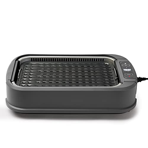 Oster DiamondForce Electric Indoor Nonstick Smokeless Countertop Grill Small Appliance with Removable Grill Plate and Lid