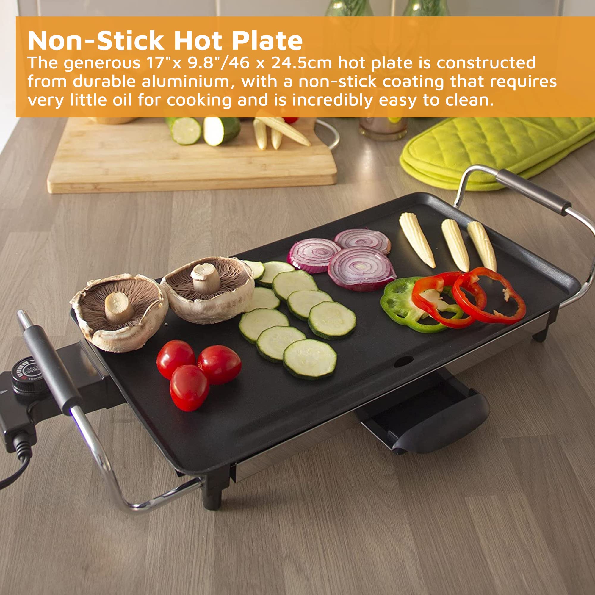 The Teppantastic Electric Grill | Tabletop BBQ with large non-stick hot plate | From Jean Patrique