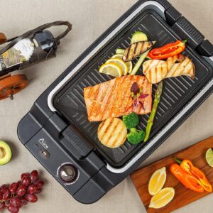 Aplusone Grill - Smokeless Electric Eco-Friendly Indoor Grill, Eliminate Smoke and Odor (Black)