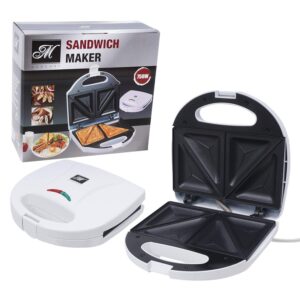 mercury sandwich maker and toaster with non-stick surface, white (46781)