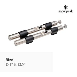 Snow Peak IGT Height Adjuster - Adjust Table Height - Stainless Steel, Aluminum - 7.1 oz - Set of 2