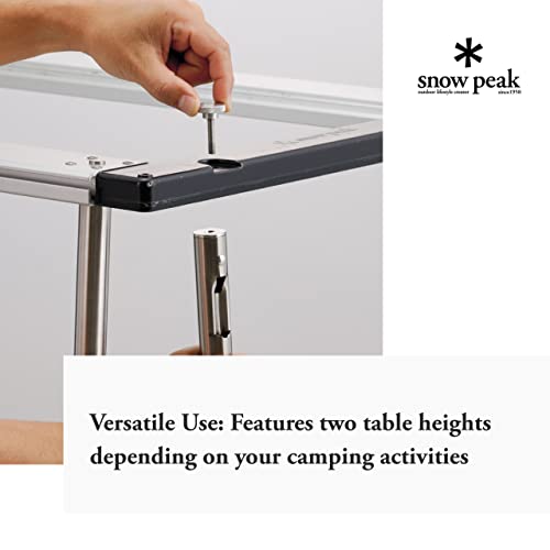 Snow Peak IGT Height Adjuster - Adjust Table Height - Stainless Steel, Aluminum - 7.1 oz - Set of 2