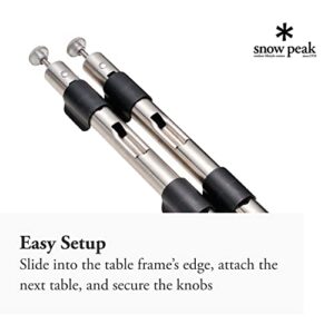 Snow Peak IGT Height Adjuster - Adjust Table Height - Stainless Steel, Aluminum - 7.1 oz - Set of 2