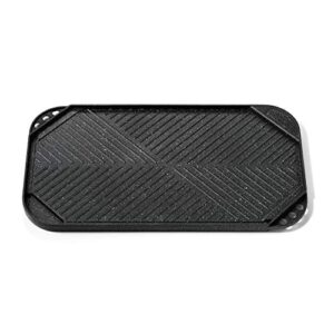 starfrit the rock 10.6 x 19.5-inch reversible grill/griddle, inch inch, black