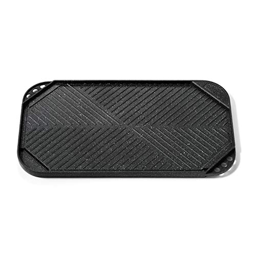 Starfrit THE Rock 10.6 x 19.5-Inch Reversible Grill/Griddle, Inch Inch, Black