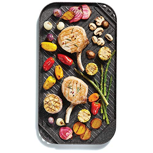 Starfrit THE Rock 10.6 x 19.5-Inch Reversible Grill/Griddle, Inch Inch, Black
