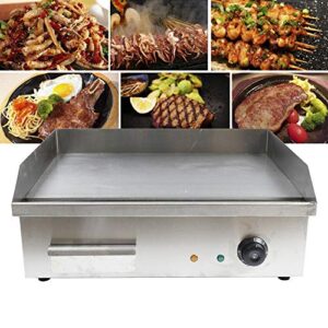 DNYSYSJ Electric Grill Griddle, Electric Commercial Countertop Griddle, Flat Stove Cooktop Grill BBQ Kitchen, Restaurant (21.5'' x 14'')