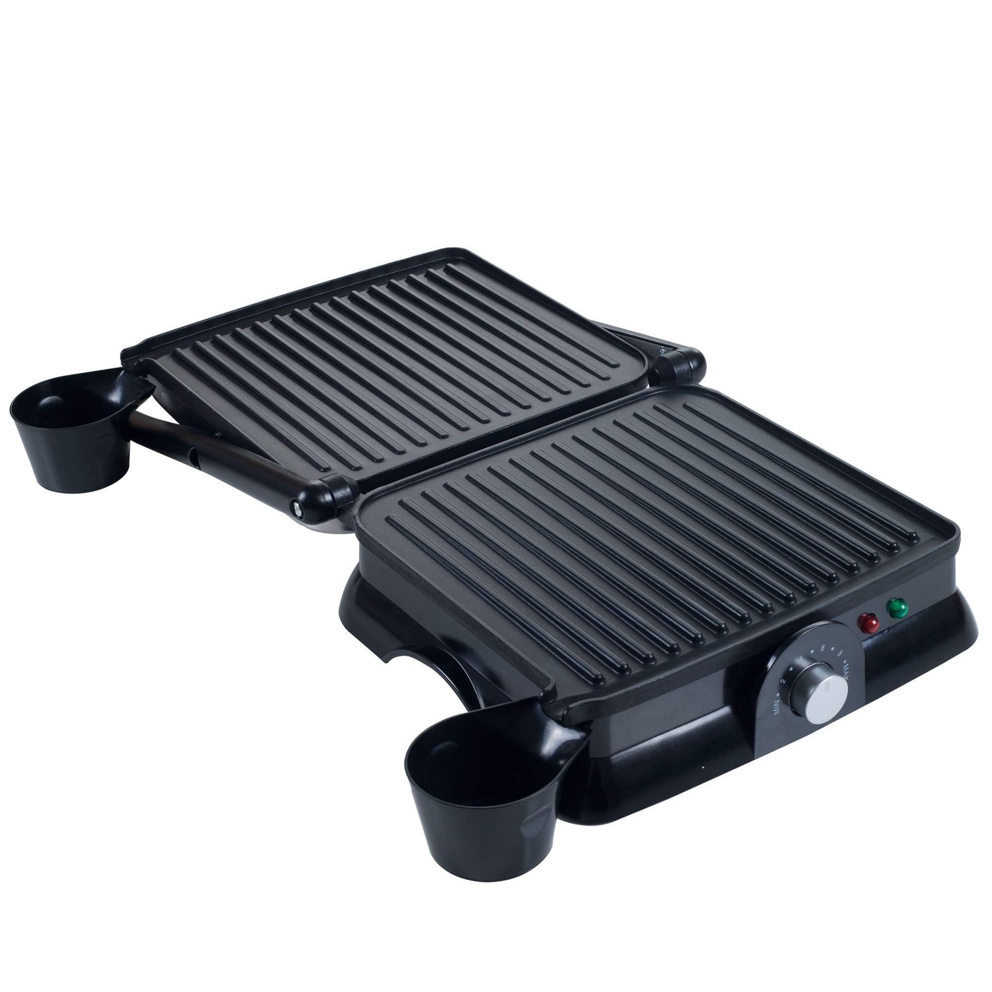 Chef Buddy Non-Stick Panini Press Indoor Grill and Gourmet Sandwich Maker, Electric with Nonstick Plates, 12.5”X 11" X 5”, Black