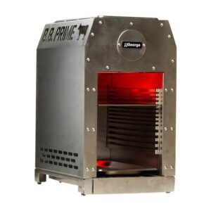 B.B. Prime Salamander Broiler Bundle by JJGeorge, 1500 Degree Broiler, Steak Searing Machine, Cook High End Steaks at Home, Infrared Broiler