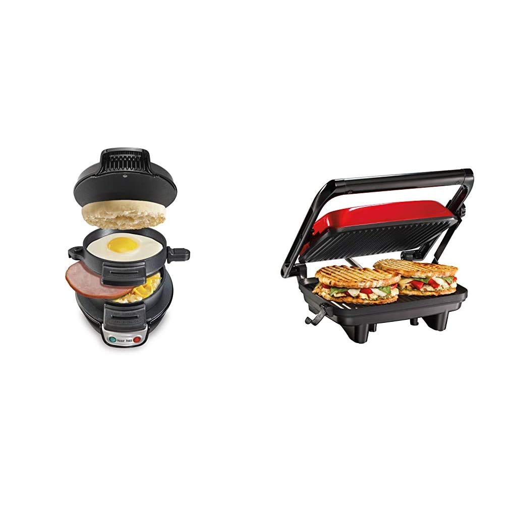 Hamilton Beach Breakfast Sandwich Maker with Panini Press Sandwich Maker