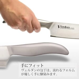 Shimomura Kogyo Made in Japan Verdun Santoku Knife 165mm Molybdenum Vanadium Steel Dishwasher compatible OVD-11 Niigata Tsubame Sanjo