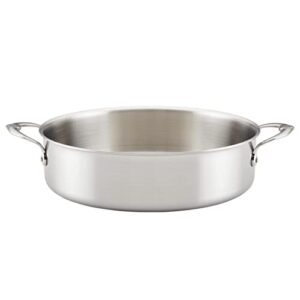thomas keller insignia by hestan - stainless steel 9 quart rondeau, induction cooktop compatible