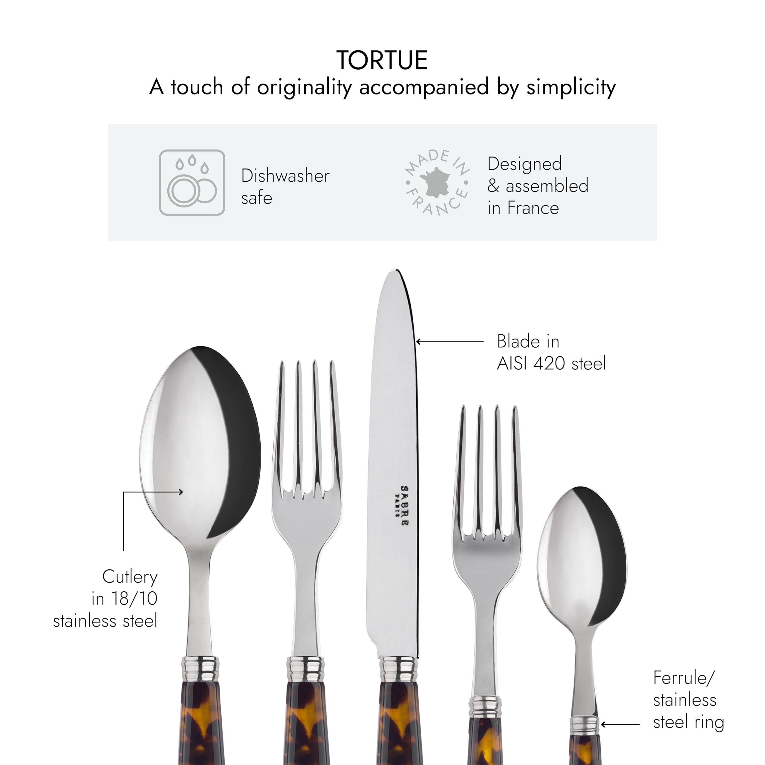 Sabre Paris, Tortoise 5-piece place Setting