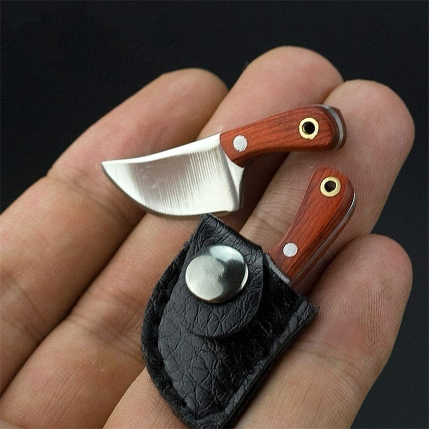 PUOSUO EDC Multi-function Keyring Small Pocket Knife Keychain Mini Butcher Knife Necklace Knife Pendant,Mini Anything Outdoors