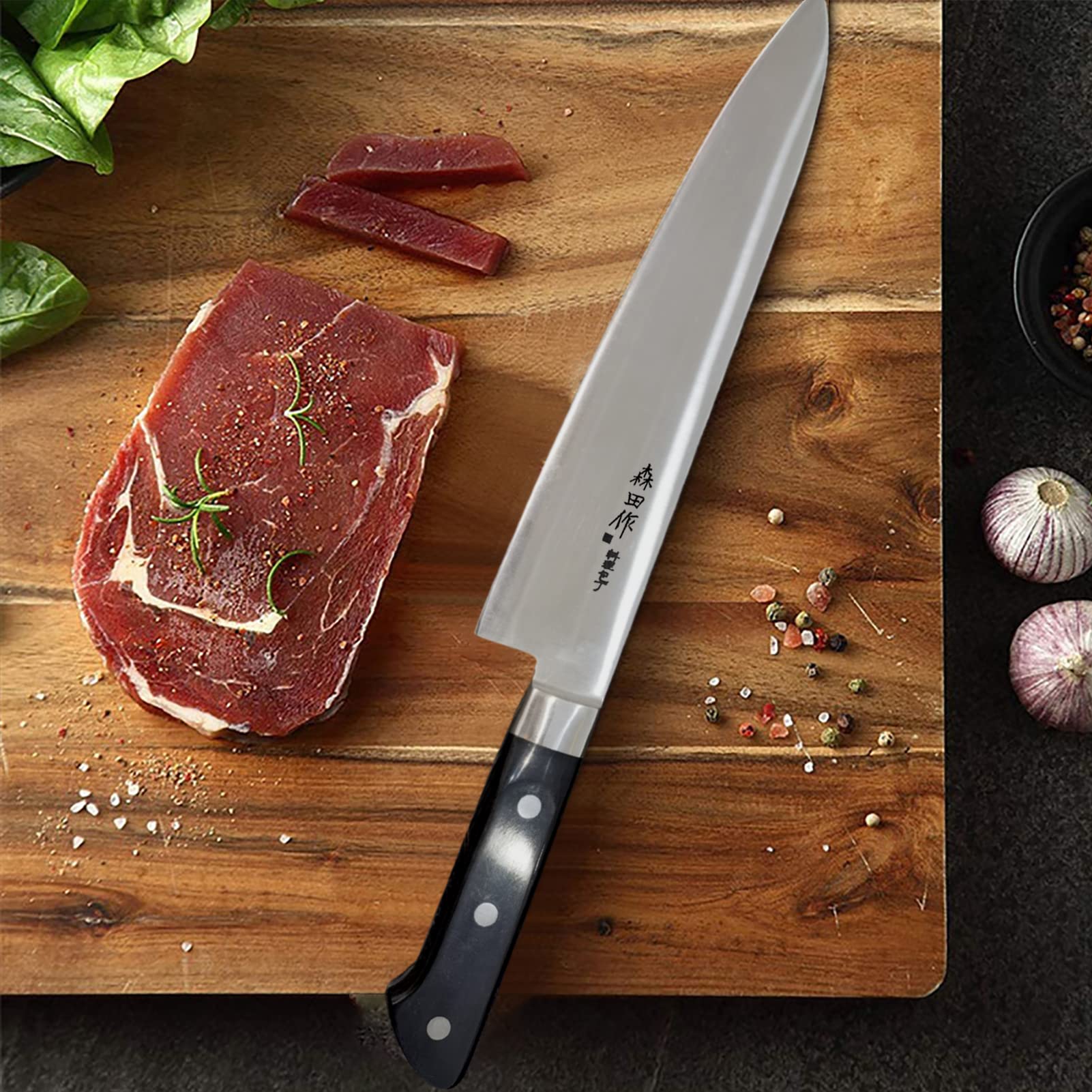 CHUYIREN Sharp Sushi Knife for Kitchen 9.5 inch and 10.6 inch