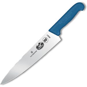 victorinox chef's blade at fibrox pro handle, blue, 10"/2.25"