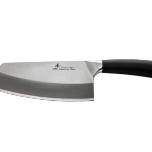 ZHEN Japanese VG-10 3-Layer Forged High Carbon Stainless Steel Light Vegetable Chopping Chef Knife/Cleaver, 7-inch, TPR Handle