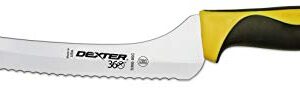 Dexter 9" Scalloped Offset Slicer, Yellow Handle